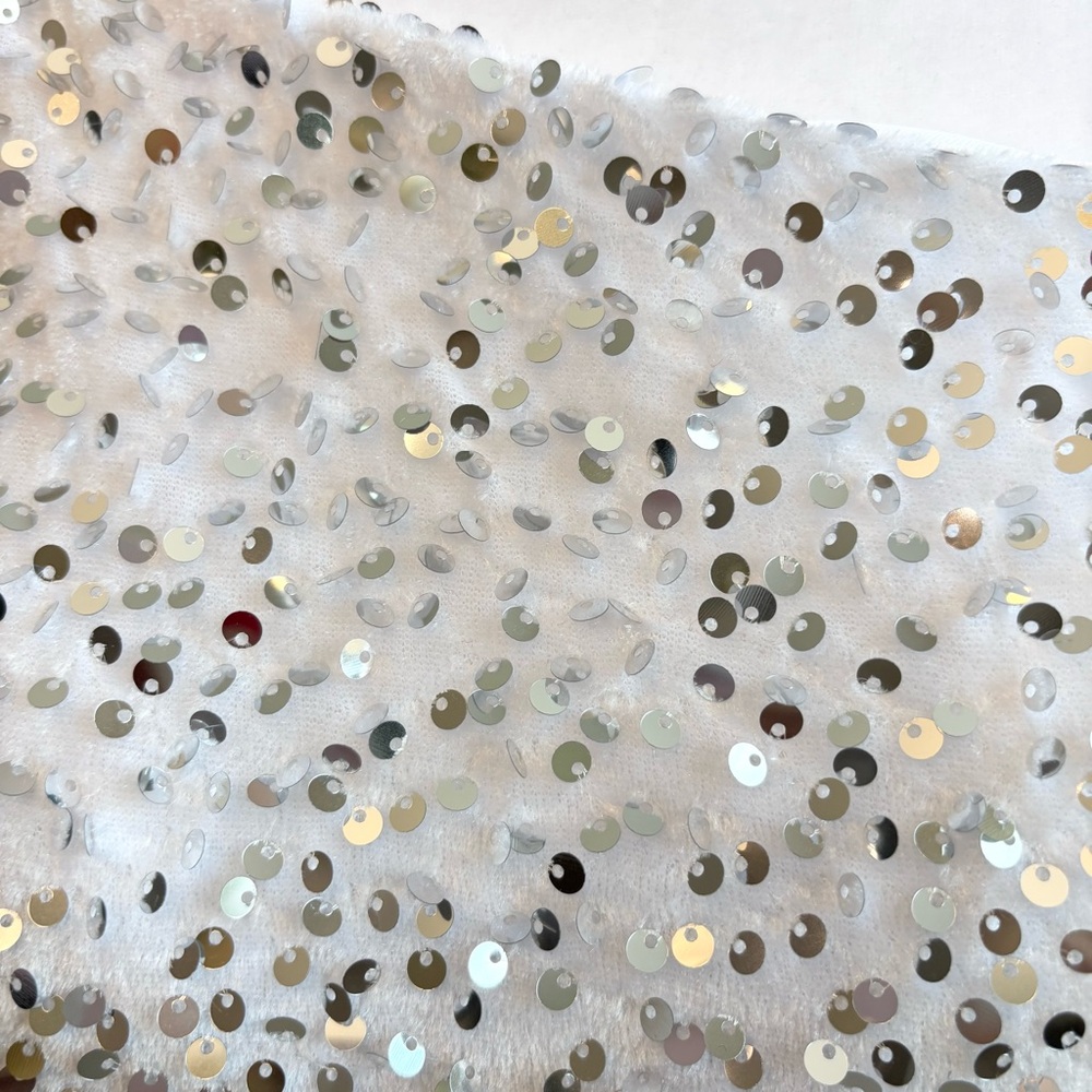 NEW White Dress, White Sequins Dress, One Shoulder, Prom Dress, NWOT, Size XL/16 - Picture 11 of 12